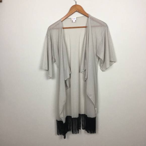 LuLaRoe Sweaters - Lularoe Monroe sheer fringe cardigan